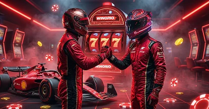 Winorio slot met coureur en 777 symbool